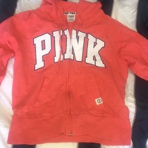 Zip up sweatshirt peach colored